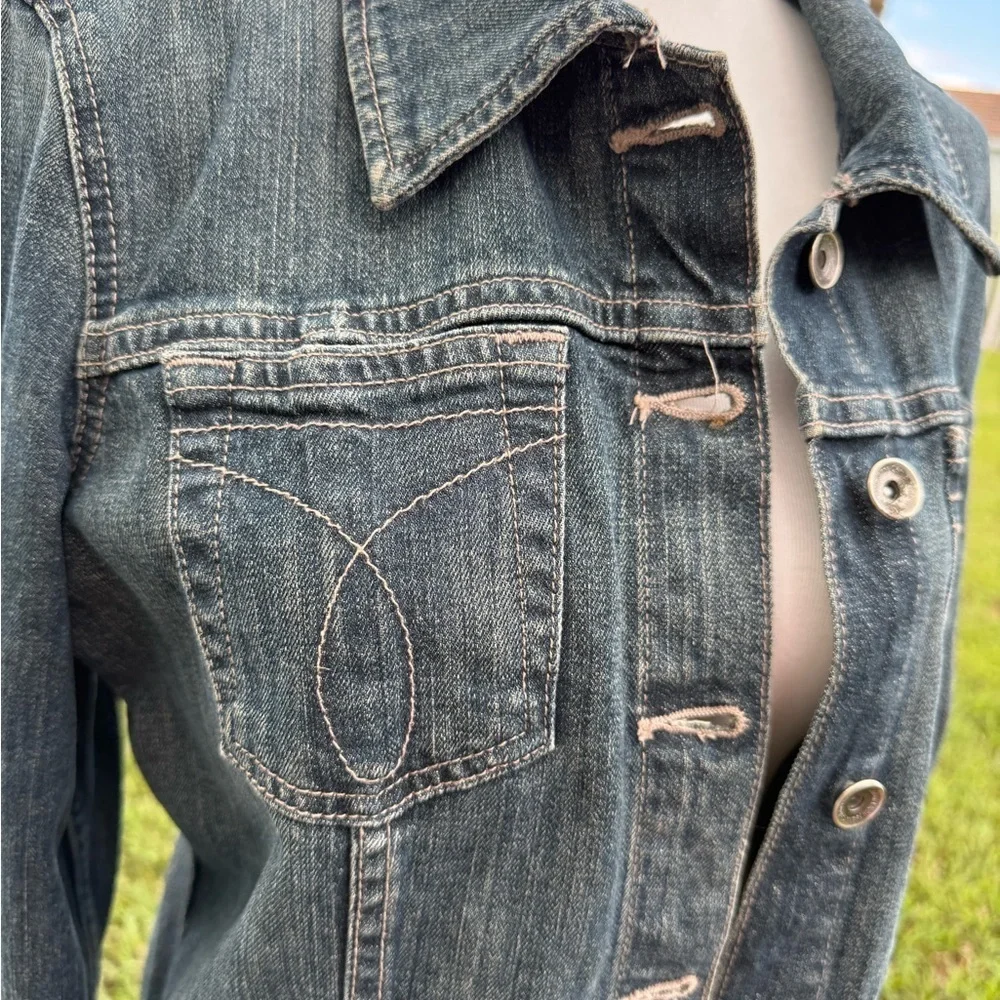 Calvin Klein Jeans Vintage Denim Jacket SZ L - Picture 14 of 16